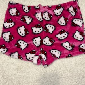 Hello kitty fuzzy shorts
